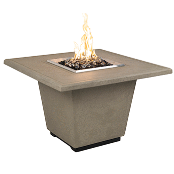 American Fyre Cosmopolitan Chat Height Firetable,  Square *Shown Smoke Color