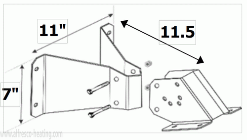 Schwank JP-2100-MB Wall-Mounting Bracket Diagram