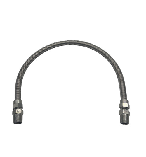 Flexible Stainless Steel Gas Connector Hose, 24"