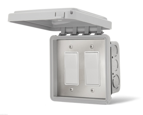Dual Flush Mount On/Off Switch with Weatherproof Cover, Infratech, 14-4415