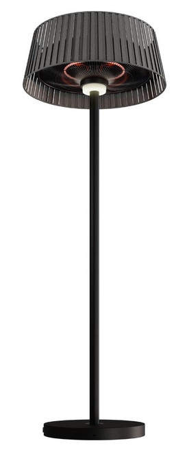 Eurofase Vellura EFH0138 charcoal grey 1500W freestanding floor patio heater and accent lamp