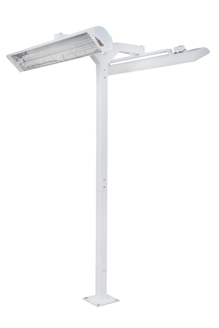 Eurofase EF3908PMDW 39 Inch 8ft White Pole Mount With Double Crossbar