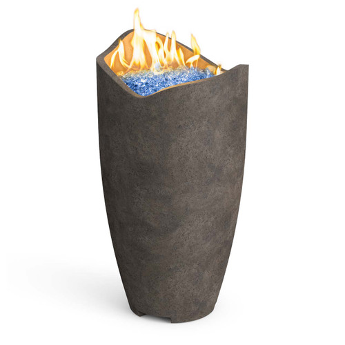 American Fyre Designs Wave Fire Urn, shown in Dark Basalt [DB]