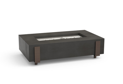 American Fyre Designs Iron Saddle Fire Table ,  Black Lava