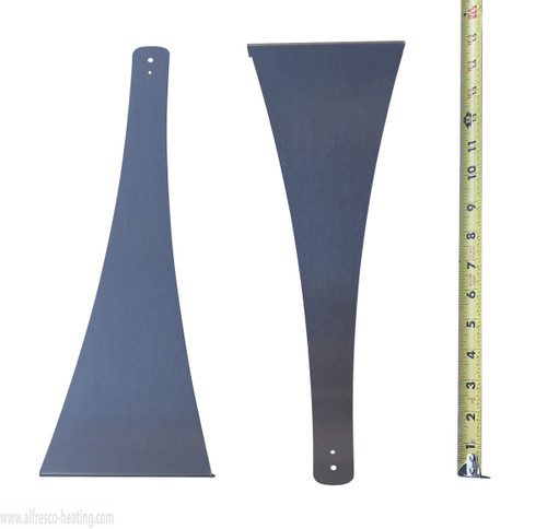 5½" x 15" Brackets, pair, for Infratech C and W Series Heaters, Stainless Steel (Alfresco Heating)