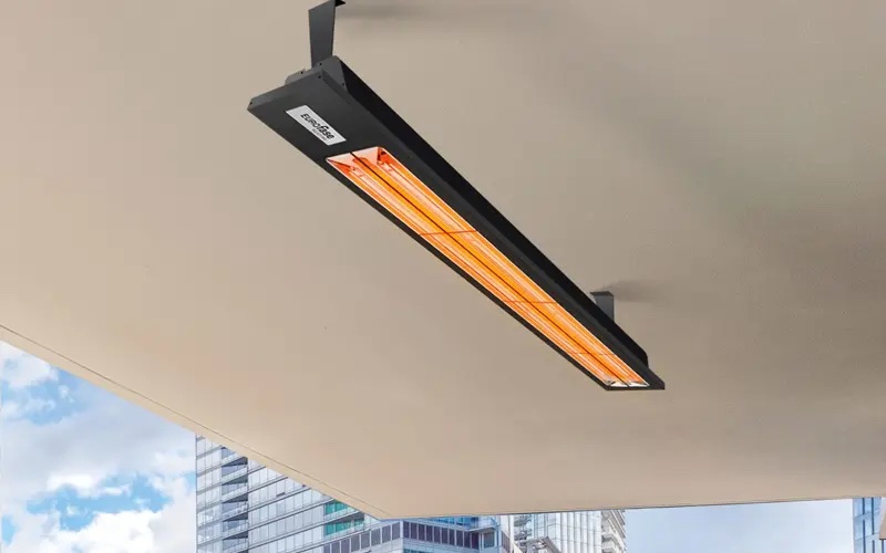 Eurofase Low Profile Series slim electric patio heater