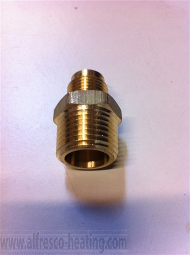 3/8" flare x 1/2" male pipe thread, straight
