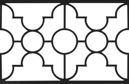 Mediterranean Motif, Black, Close Up