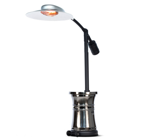 Outdoor Order Curve Patio Heater, Titanium/ Gun Metal  ODO-CURVE-TI-LP