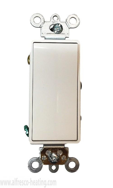 Double Pole Single Throw Rocker Switch 20 Amp - Front