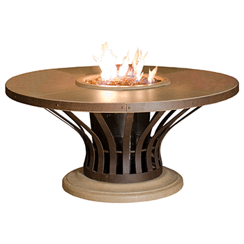 American Fyre Designs Fiesta 25" high, x 54" Round Fire Table